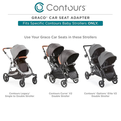 Contours Accesorio adaptador para asiento de automóvil infantil, compatibilidad exclusiva con contornos seleccionados