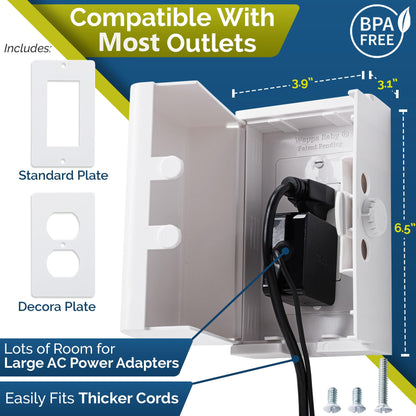 Wappa baby Caja de seguridad para enchufes de bebé (paquete de 2) con doble cierre