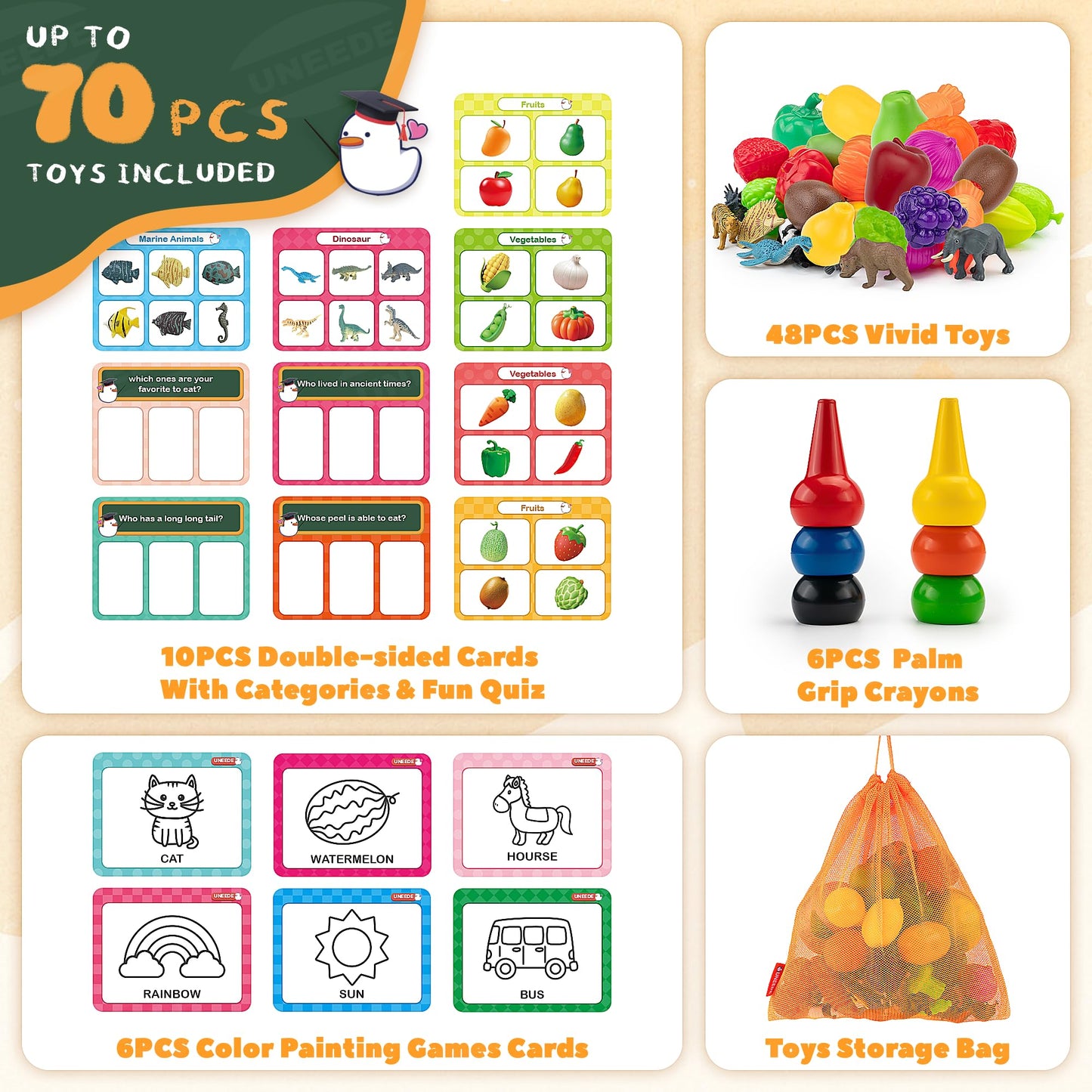 Juguetes de clasificación 3 en 1 UNEEDE para aprendizaje STEM