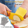 Cuchillo para niños con protector de dedos y guantes