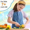 Cuchillo para niños con protector de dedos y guantes