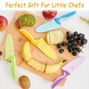 Cuchillo para niños con protector de dedos y guantes