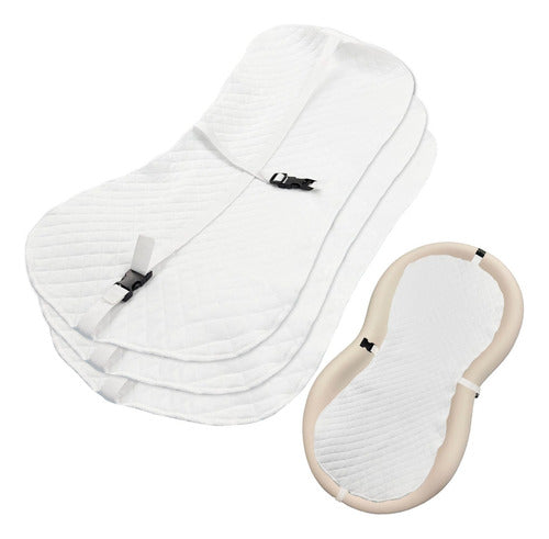 3 Protectores De Cambiador Con Forma De Maní Con Correas