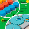 Tablero de rompecabezas de combinación de colores de madera Montessori