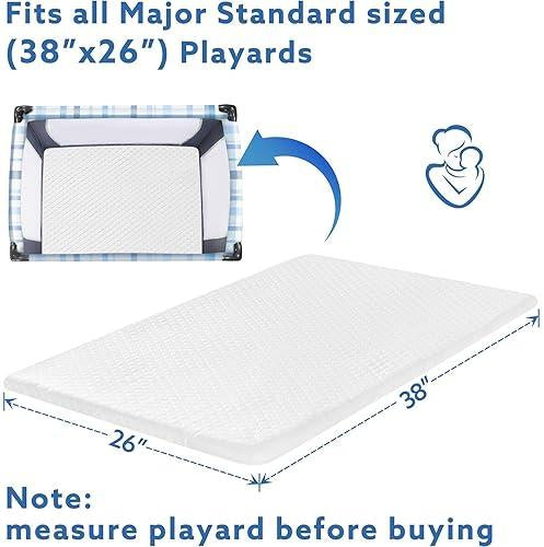 Criblike Waterproof Pack and Play Mattress, 38x 26