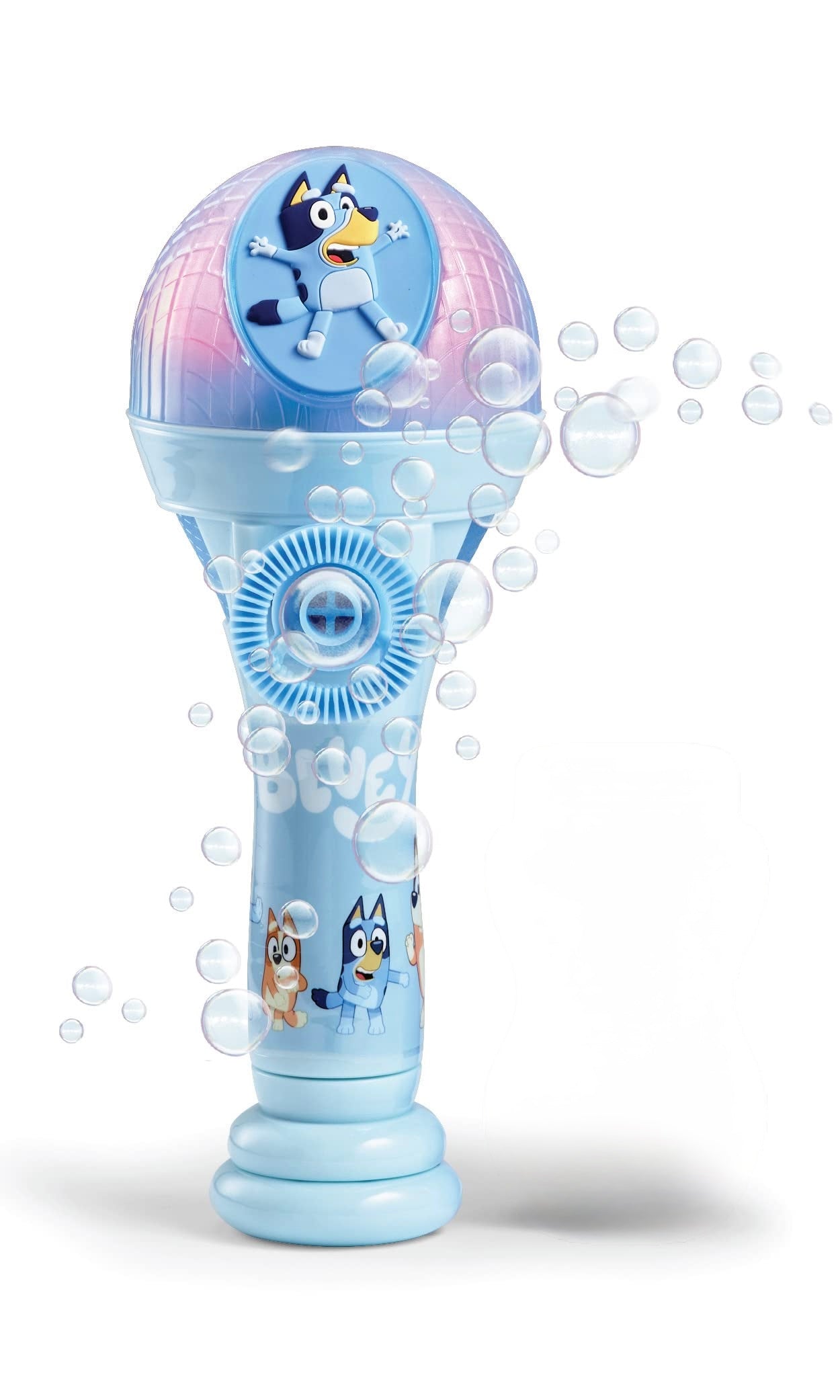 BLUEY - Máquina de burbujas y micrófono de juguete con modo de baile