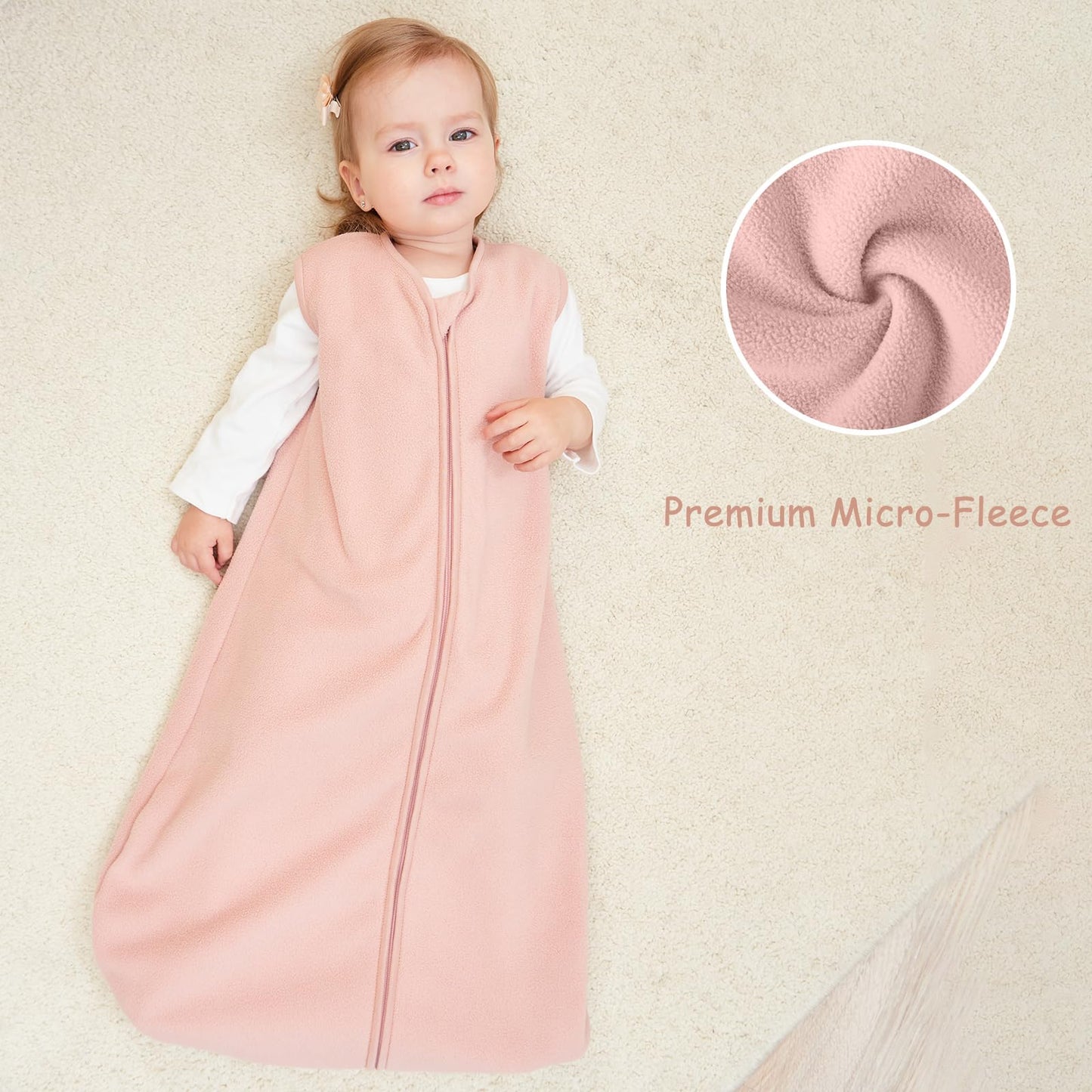 Saco de dormir de forro polar para bebés Looxii (0-6 meses), 1.5 tog
