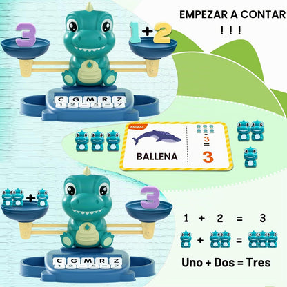 Juguete de equilibrio matemático de dinosaurio