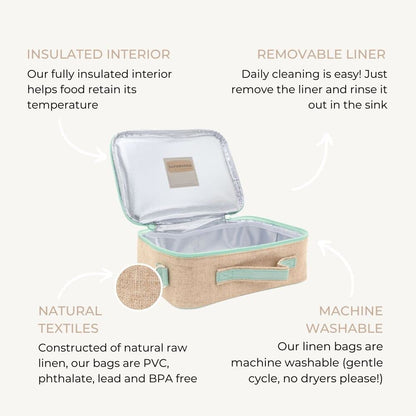 SoYoung Lonchera aislada para niños y niñas, lonchera reutilizable con forro extraíble