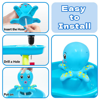 Intoypad Pulpo - Bomba de mesa de agua con pilas para mesa de agua, color azul