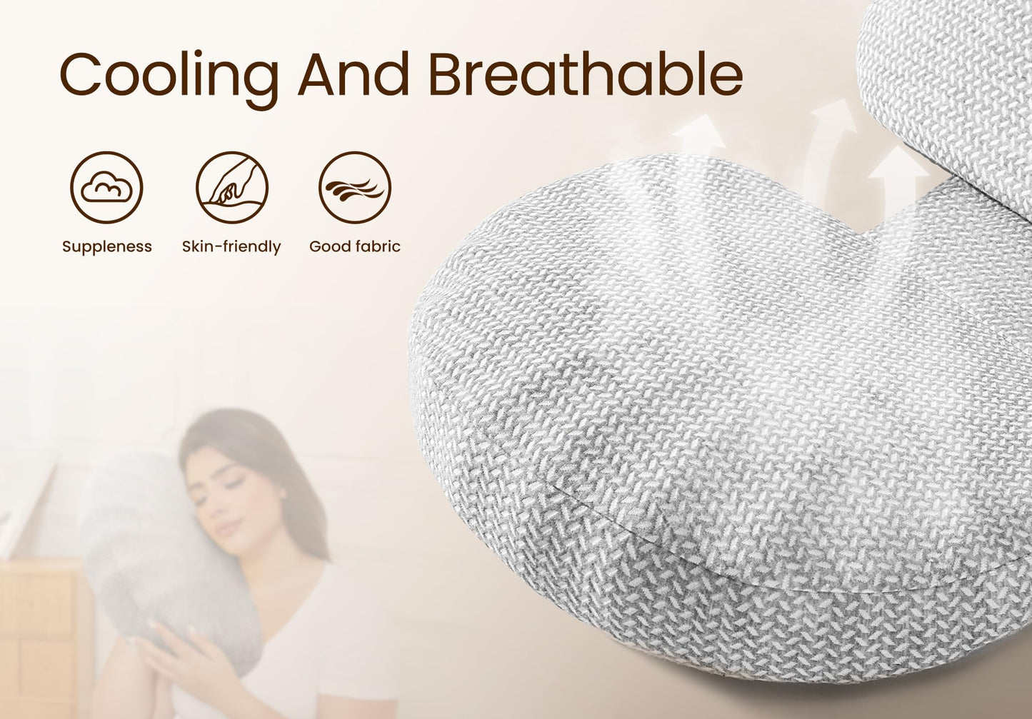 Almohada de espuma viscoelástica para dormir para dormir de lado