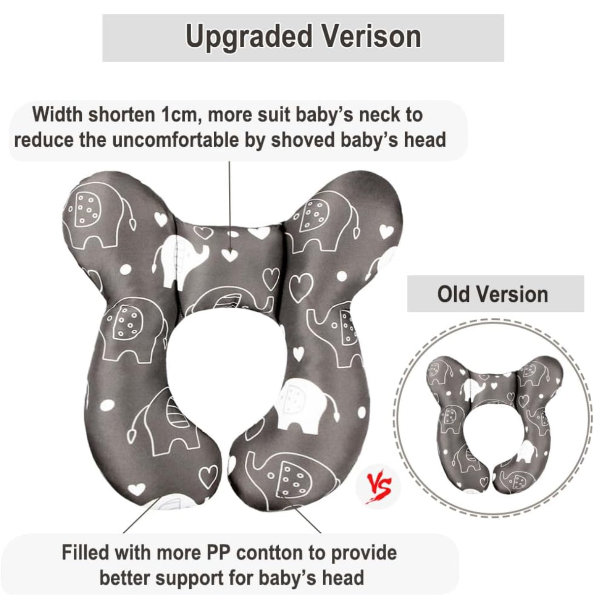 vocheer Almohada de viaje para bebé