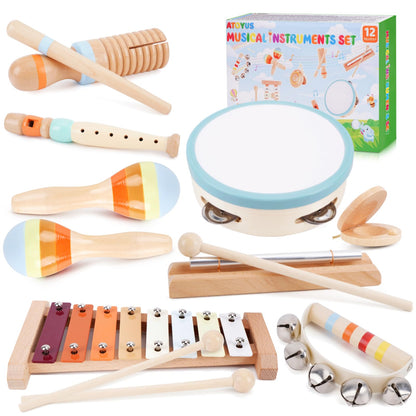 Instrumentos musicales de madera ATOYUS, de 1 a 3 años