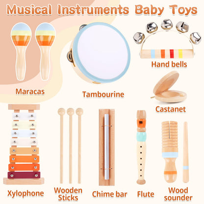 Instrumentos musicales de madera ATOYUS, de 1 a 3 años