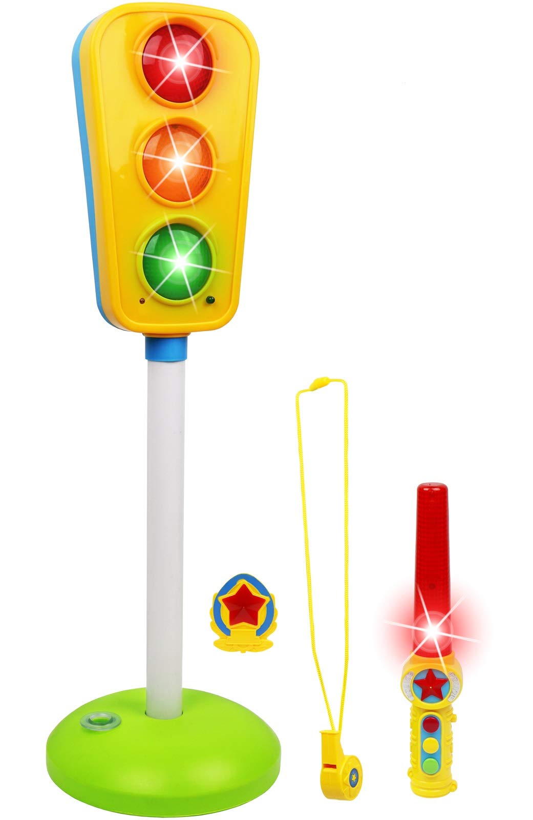 Juguete de semáforo para niños, coches y bicicletas con luces y sonidos