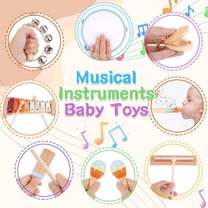 Instrumentos musicales de madera ATOYUS, de 1 a 3 años
