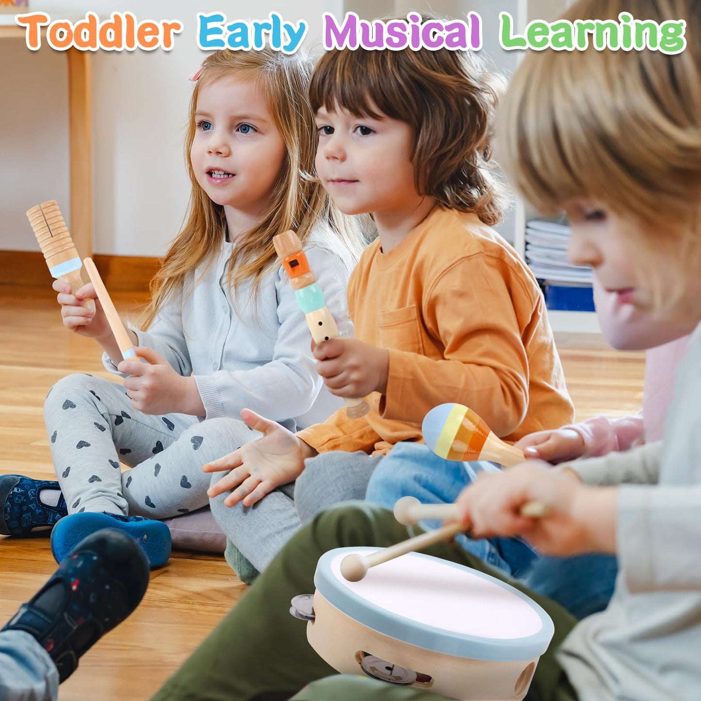 Instrumentos musicales de madera ATOYUS, de 1 a 3 años