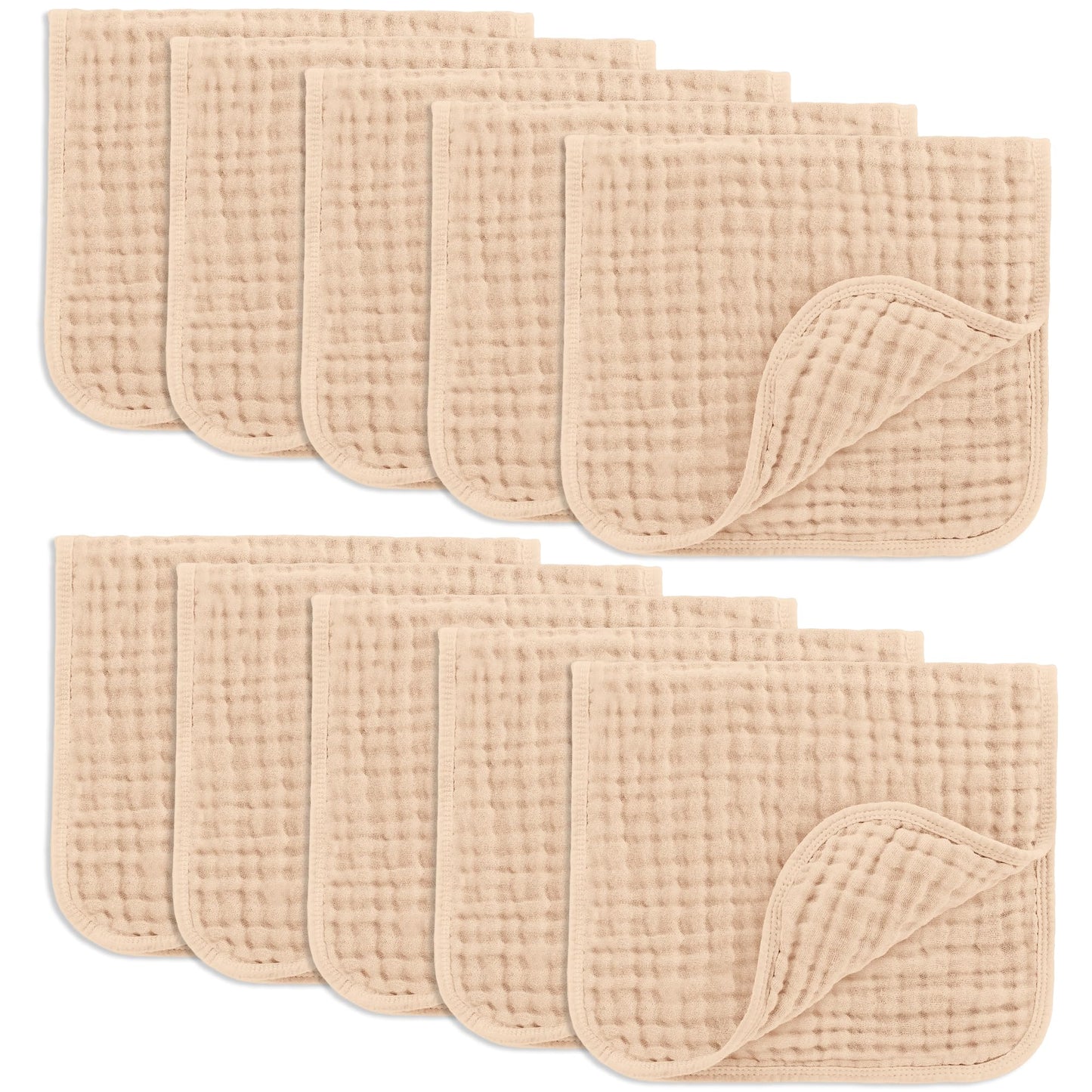 Comfy Cubs - Juego de paños de muselina para eructos de 20 x 10 pulgadas, paquete de 10