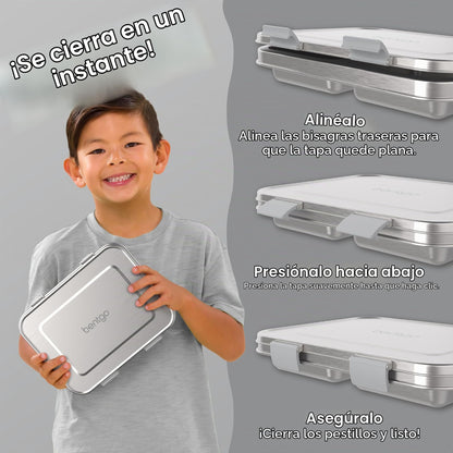 Bentgo Lonchera de acero inoxidable resistente a fugas para niños