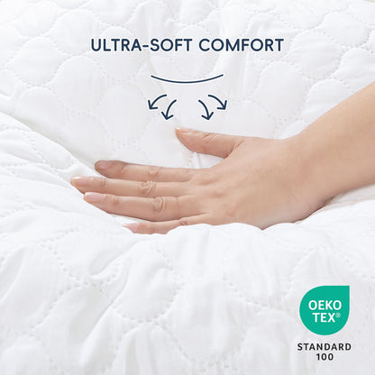 david's kids Paquete de 2 protectores de colchón impermeables para cuna de 52 x 28 pulgadas