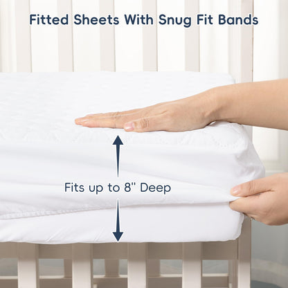 david's kids Paquete de 2 protectores de colchón impermeables para cuna de 52 x 28 pulgadas