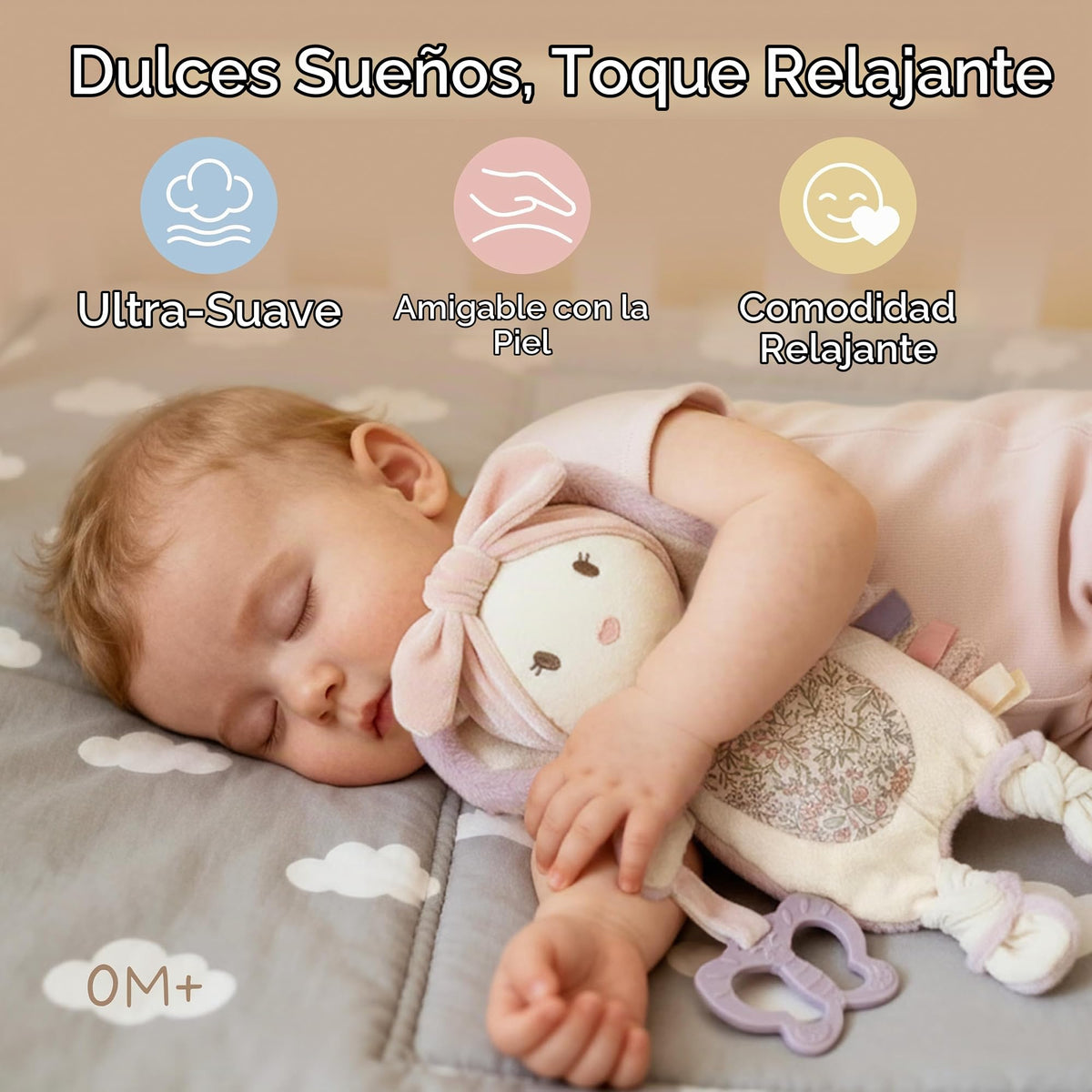 Moonkie Manta de seguridad para bebé con mordedor de silicona