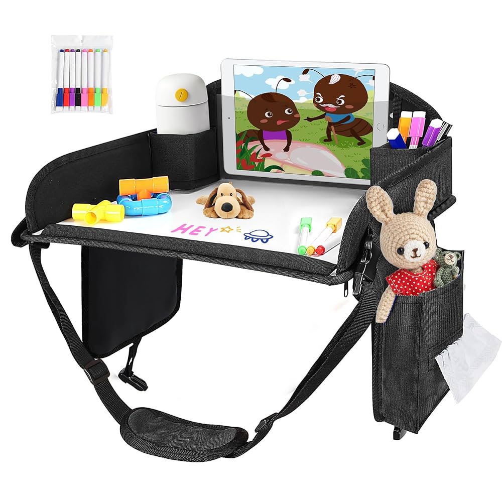 Bandeja de viaje para niños, bandejas de viaje para asiento de automóvil