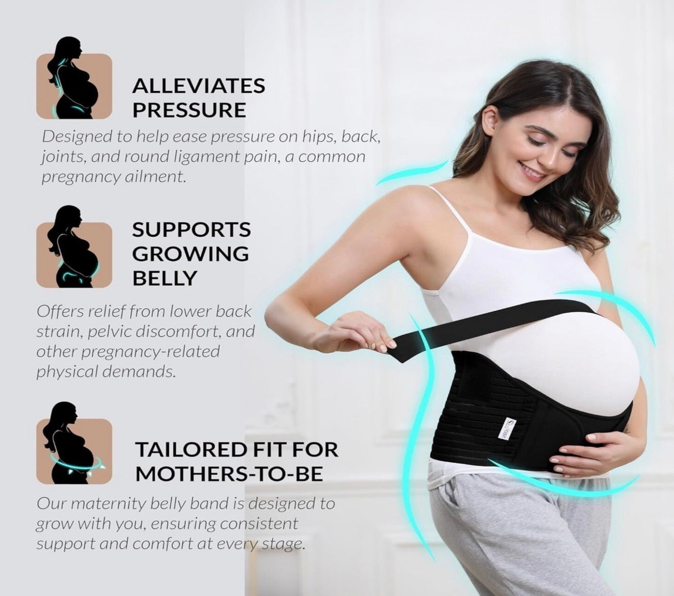 Cinturón de maternidad NeoTech Care soporte para embarazo, M