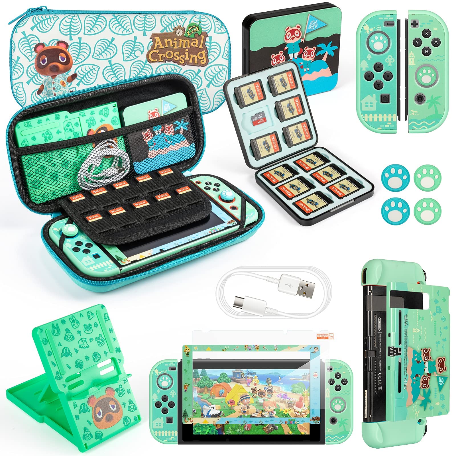 Estuche GEFACR para Switch con Animal Crossing