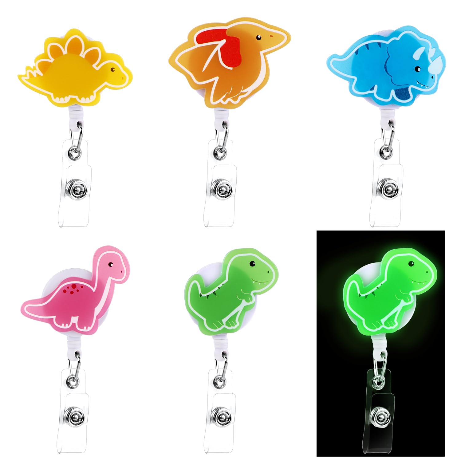 5 carretes de insignia de dinosaurio