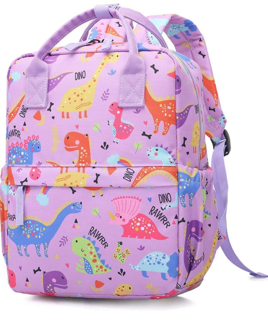 Mochila escolar con unicornio de dinosaurio