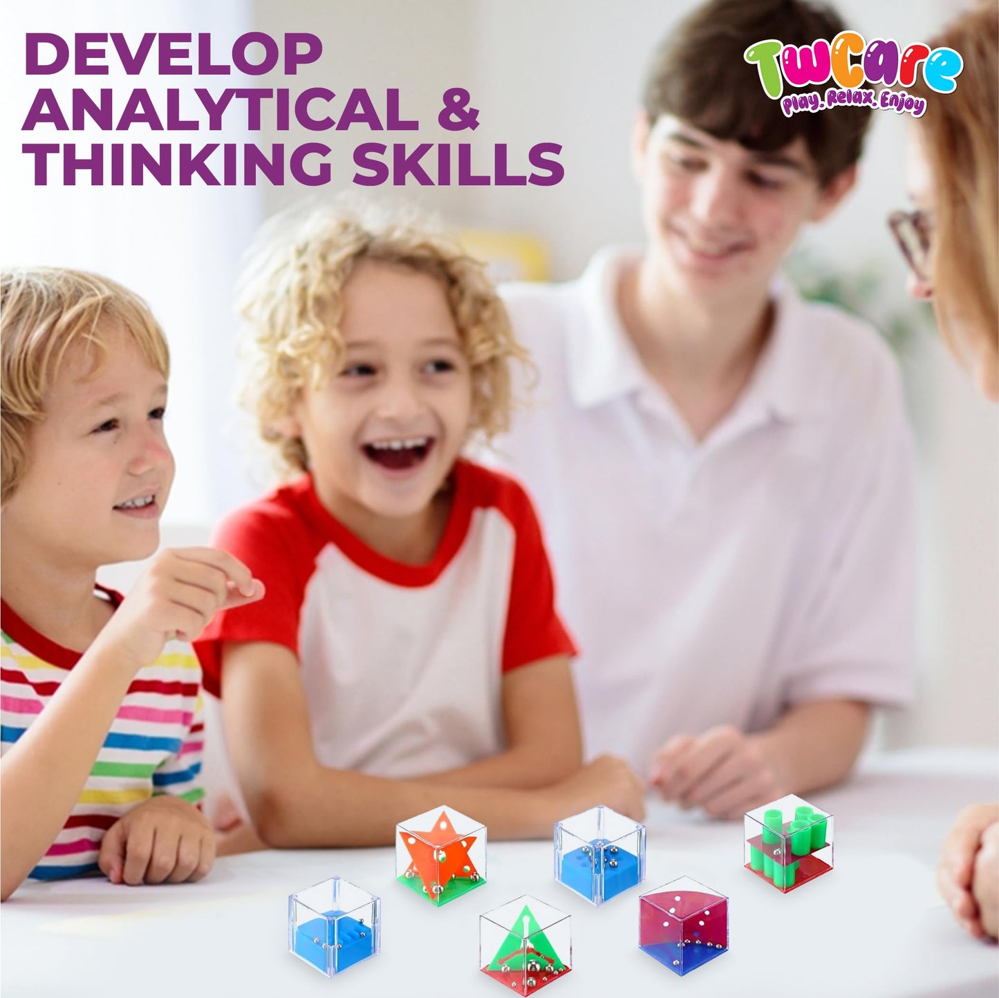 Paquete de 24 cubos de rompecabezas para TDAH