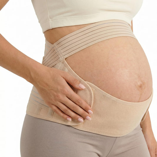 Banda para el vientre de maternidad para el embarazo, cinturón de apoyo 3 en 1 para soporte de espalda, pélvica y cadera, talla L