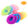 120 pulseras de silicona elásticas de gel de goma de los años 80 con brillo arcoíris y neón