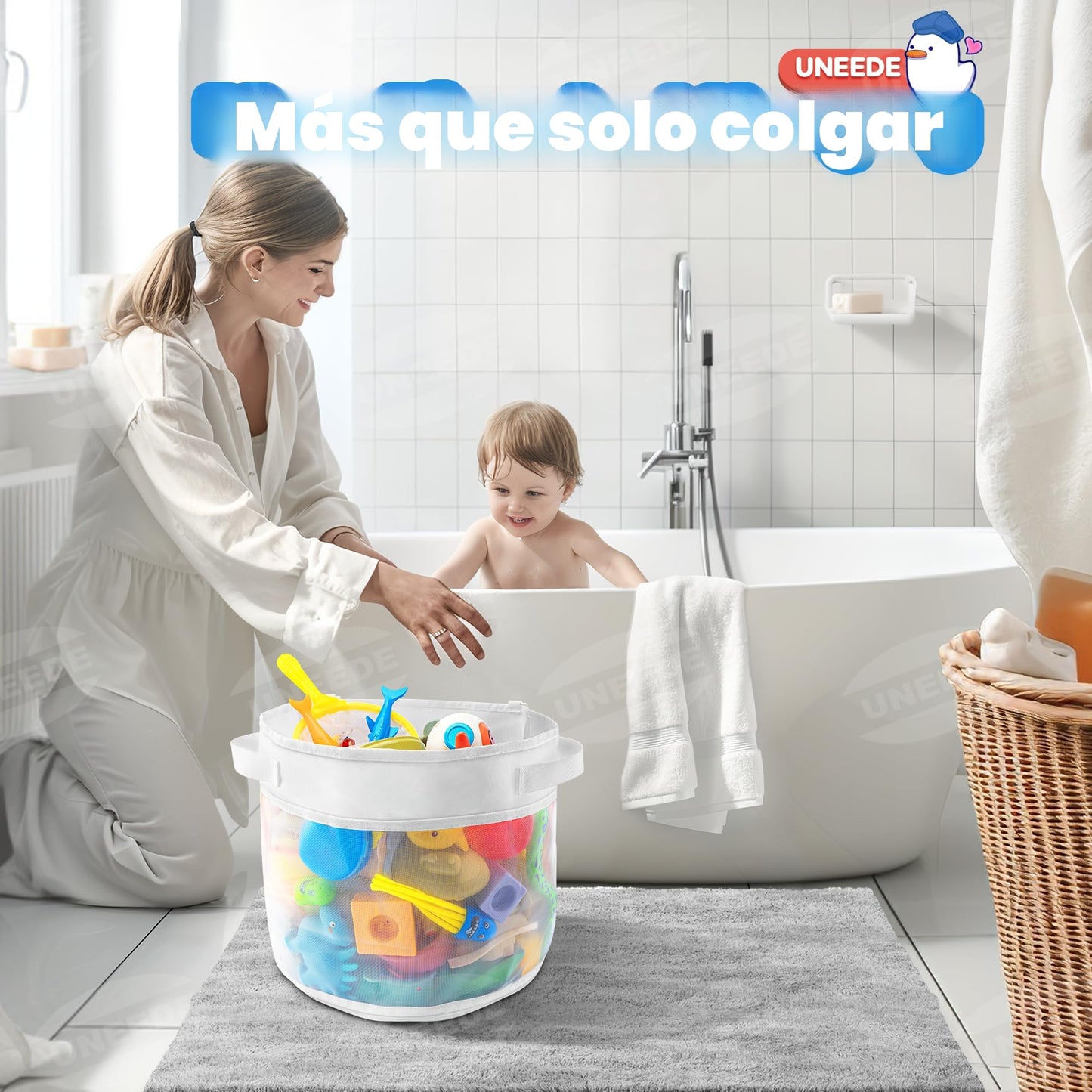 UNEEDE - Organizador de juguetes de baño
