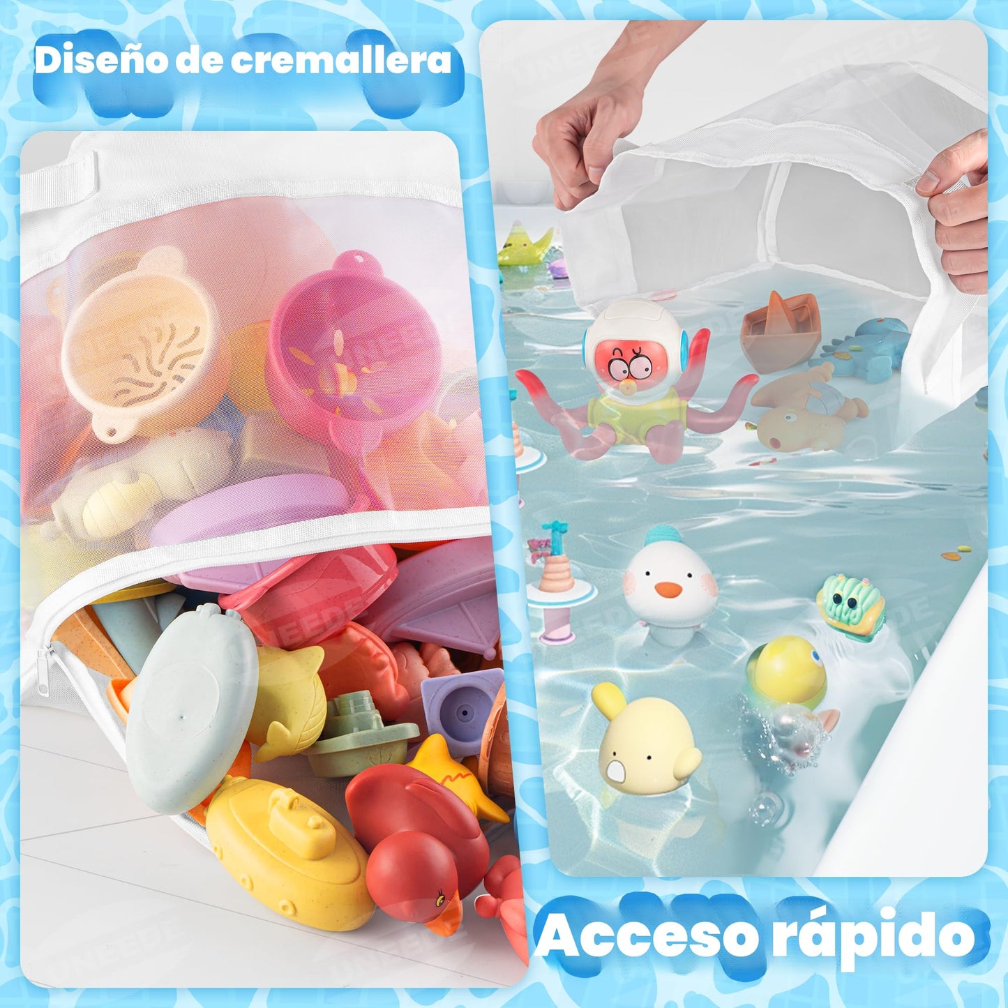 UNEEDE - Organizador de juguetes de baño