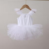 Maillot de baile tutú para niña con mullido vestido de ballet de 4 capas para bailarina (2-4 años)