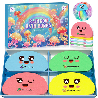Set de regalo de 4 bombas de baño naturales y orgánicas