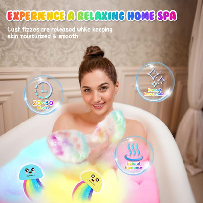 Set de regalo de 4 bombas de baño naturales y orgánicas