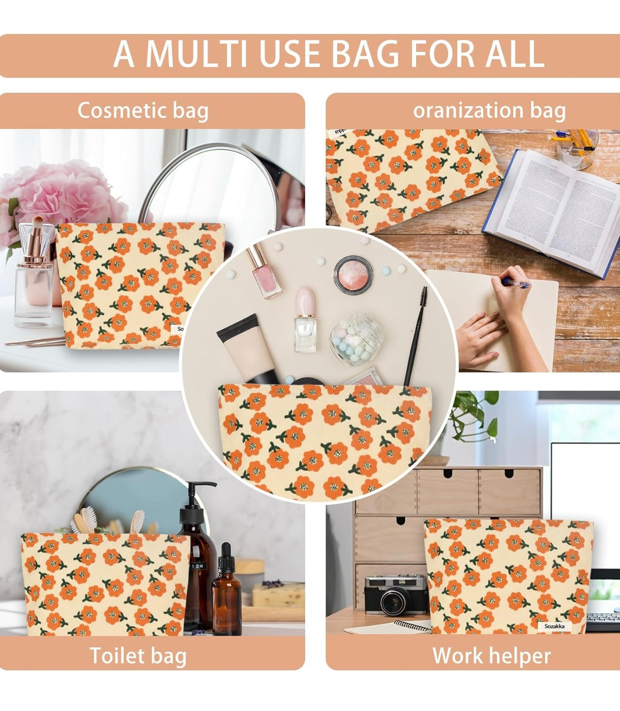 Bolsa de maquillaje, bolsas de cosméticos para viajes