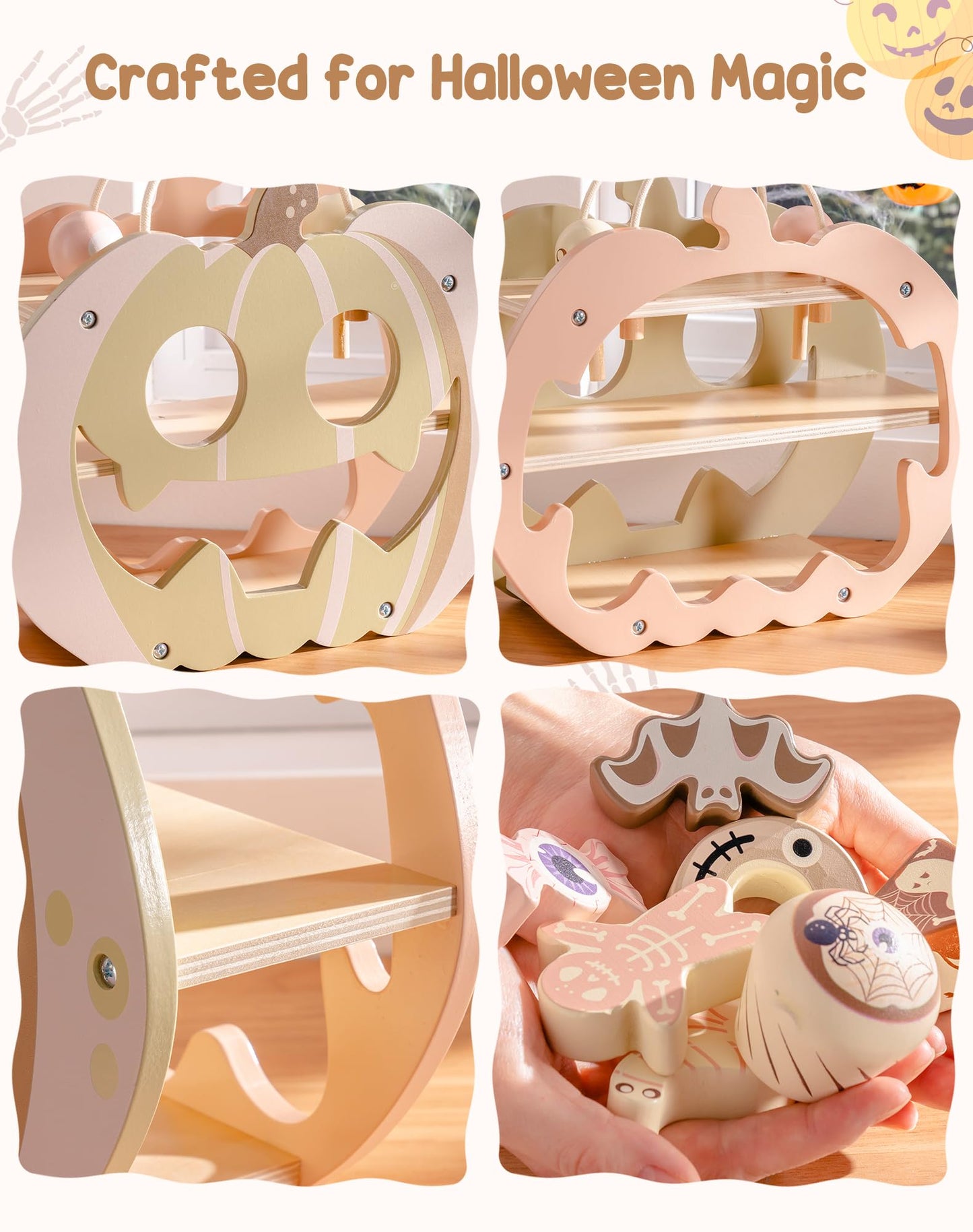 Jueguete de Halloween de madera
