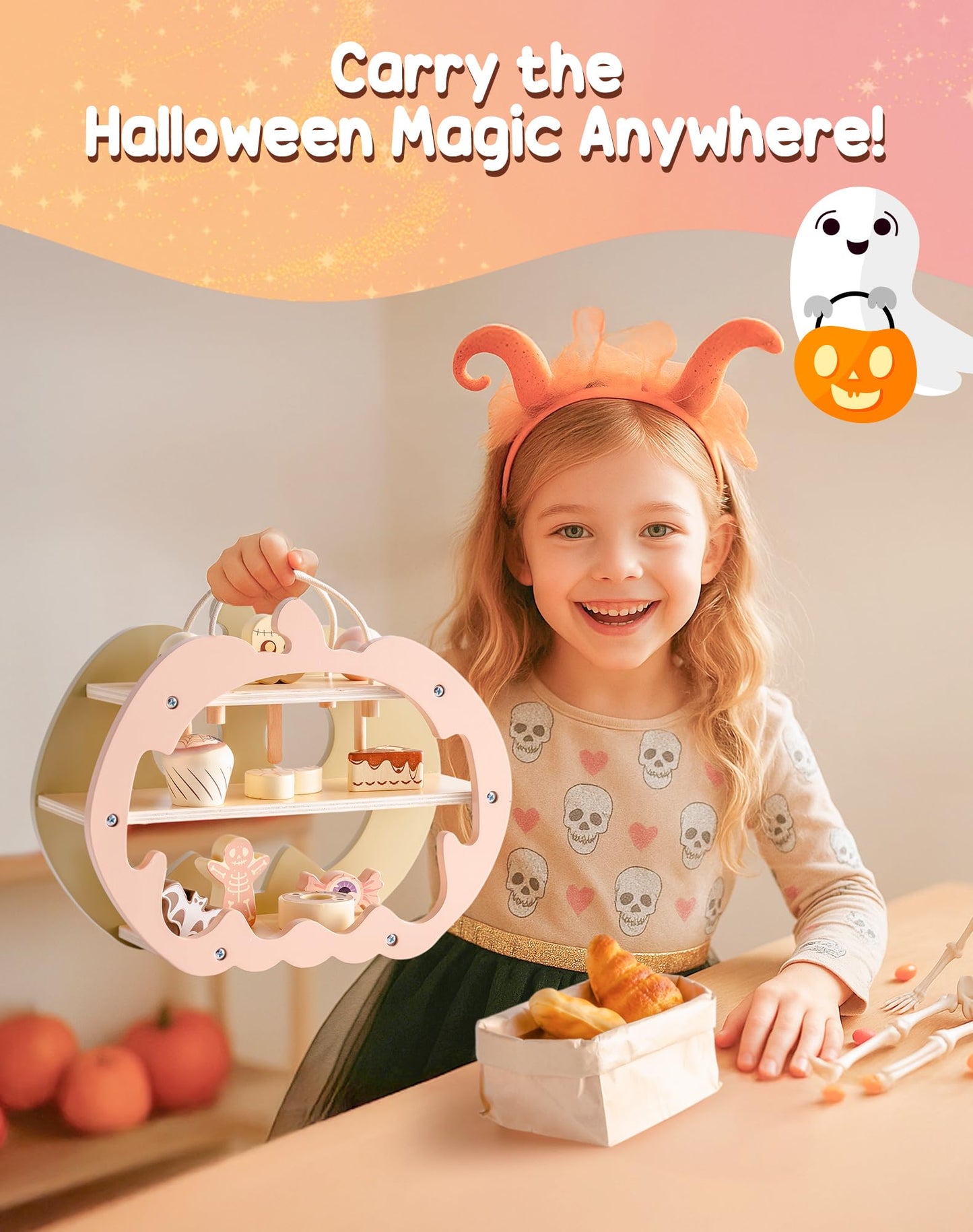 Jueguete de Halloween de madera