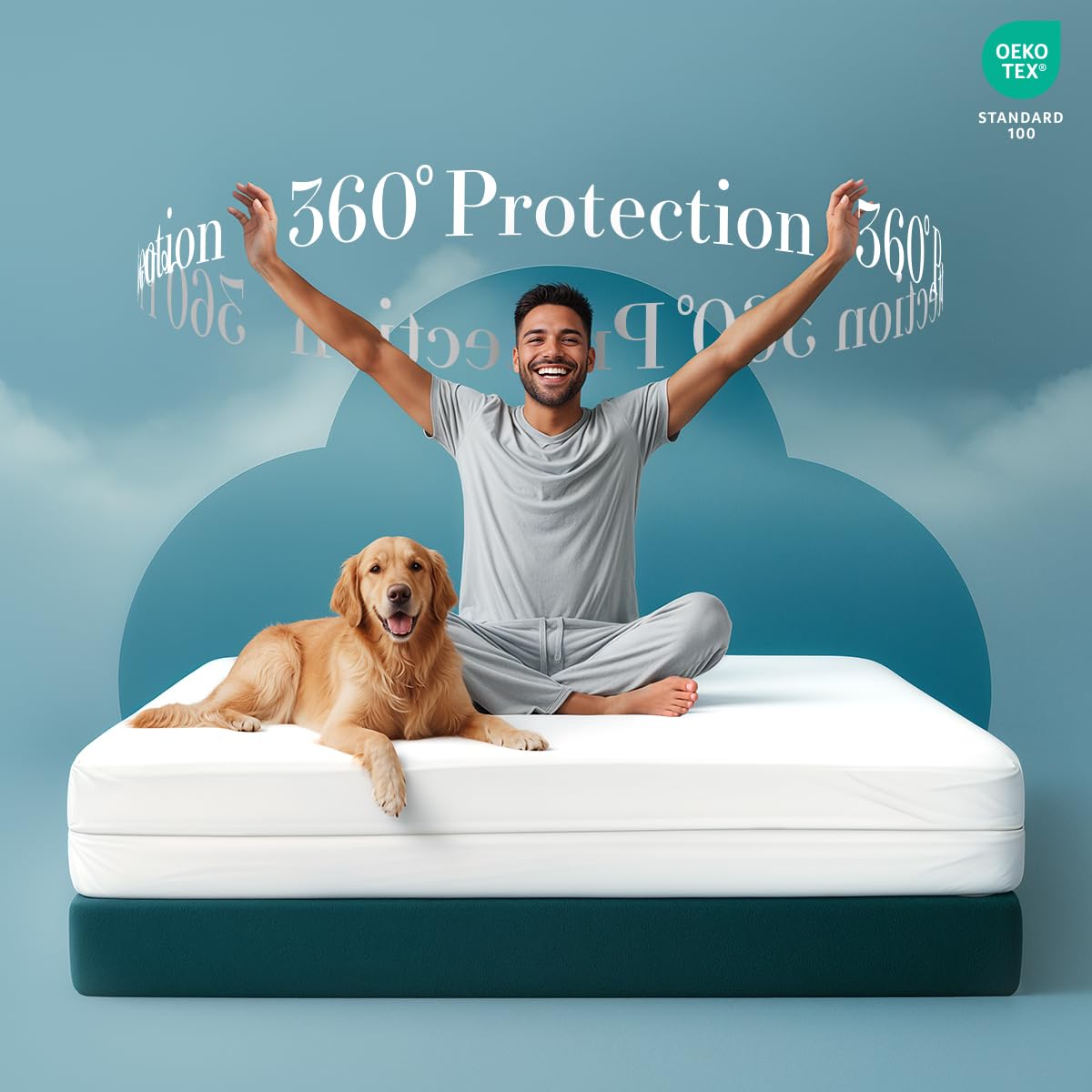 Utopia Bedding Queen Size Mattress Protector Zippered, 100% Waterproof