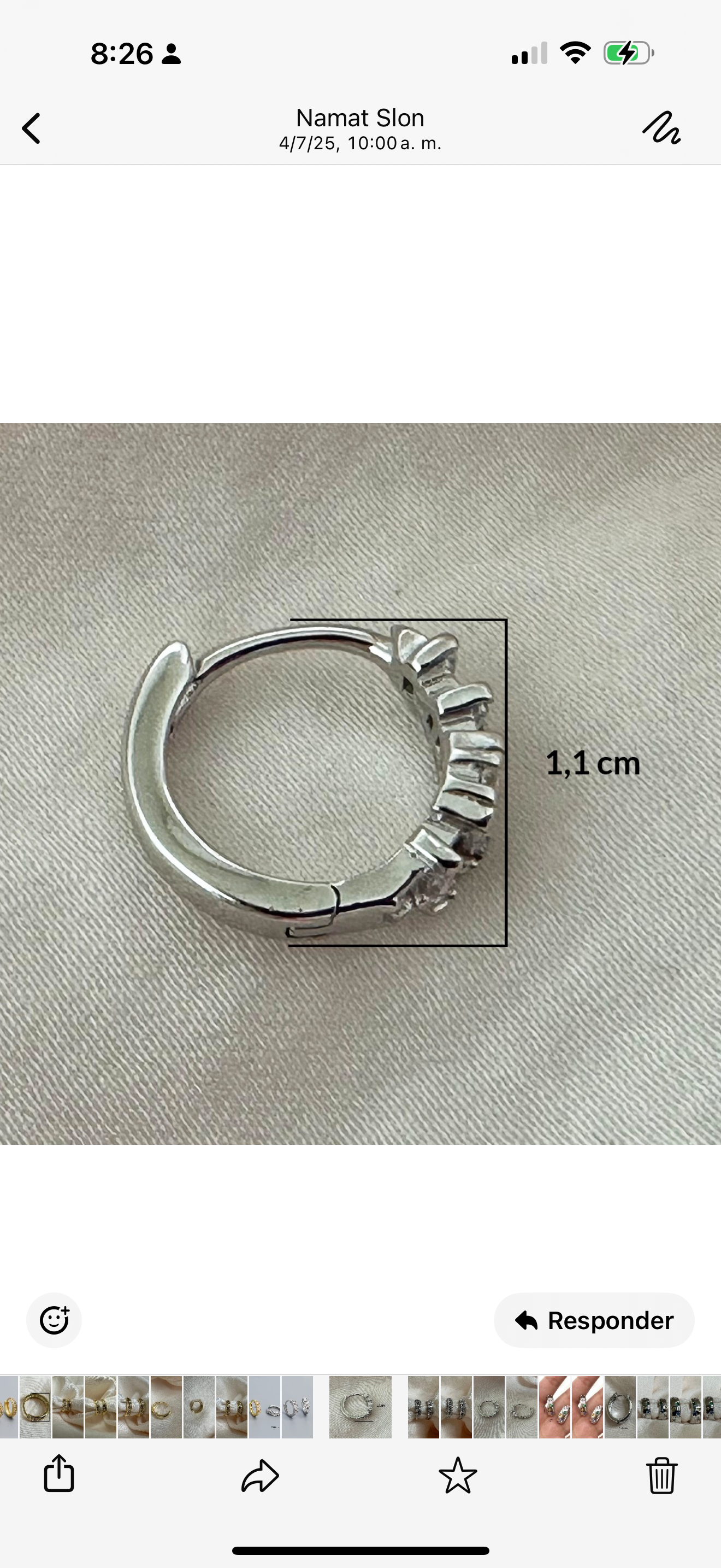 Argollitas para niña de plata 925