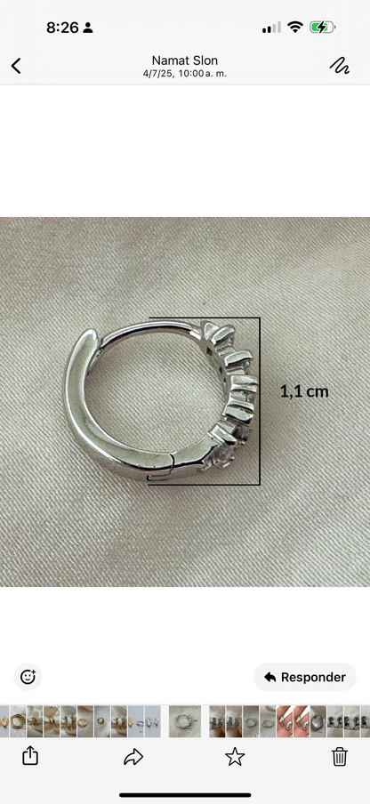 Argollitas para niña de plata 925