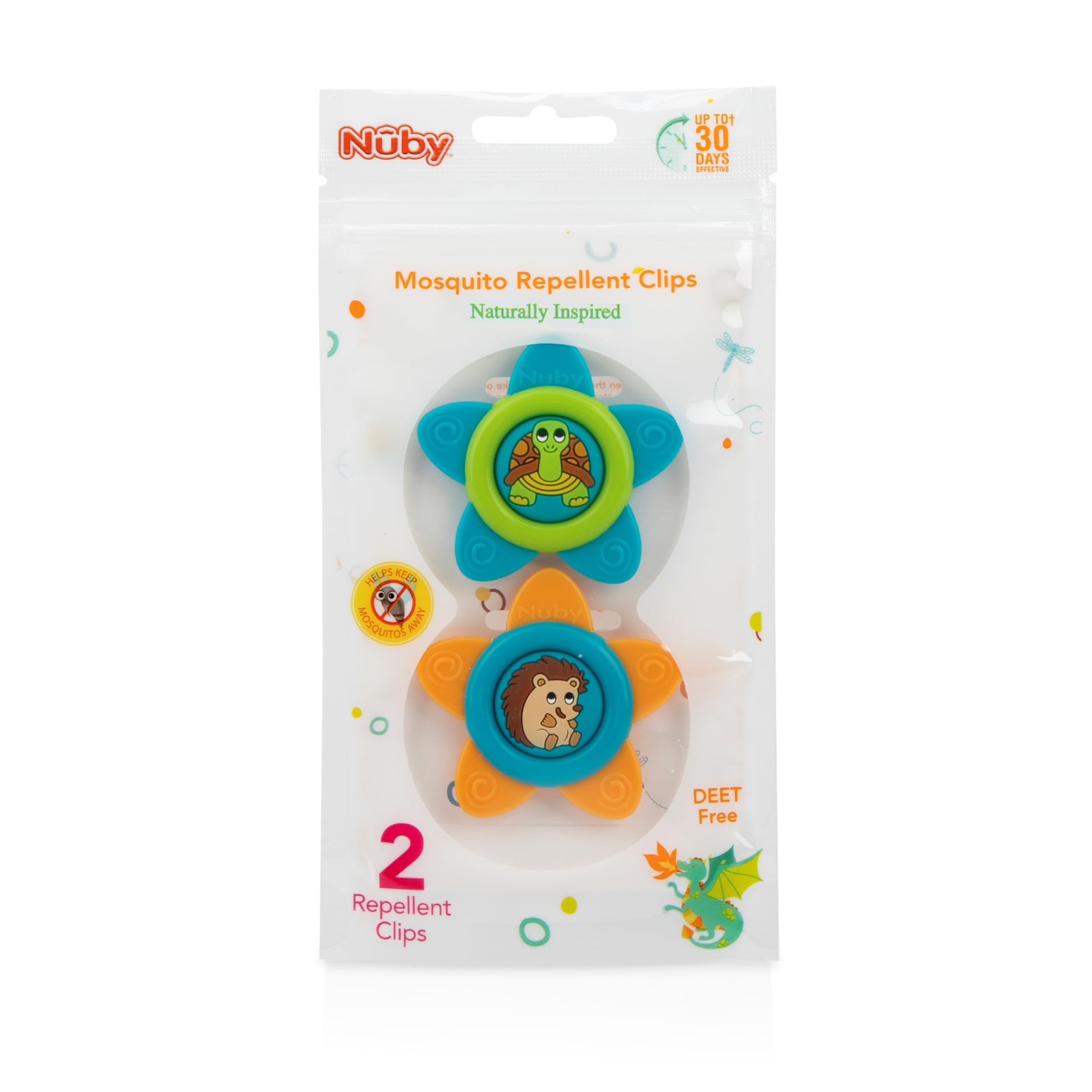 Clips antimosquitos Dr. Talbot's para bebés y niños pequeños con ingredientes de inspiración natural