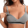 Brasier de lactancia con cuello en V, Talla L, disponible en Negro y Blanco