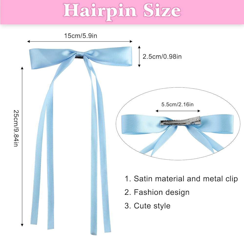 8 pinzas para el cabello con nudo