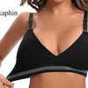 Brasier de lactancia con cuello en V, Talla L, disponible en Negro y Blanco