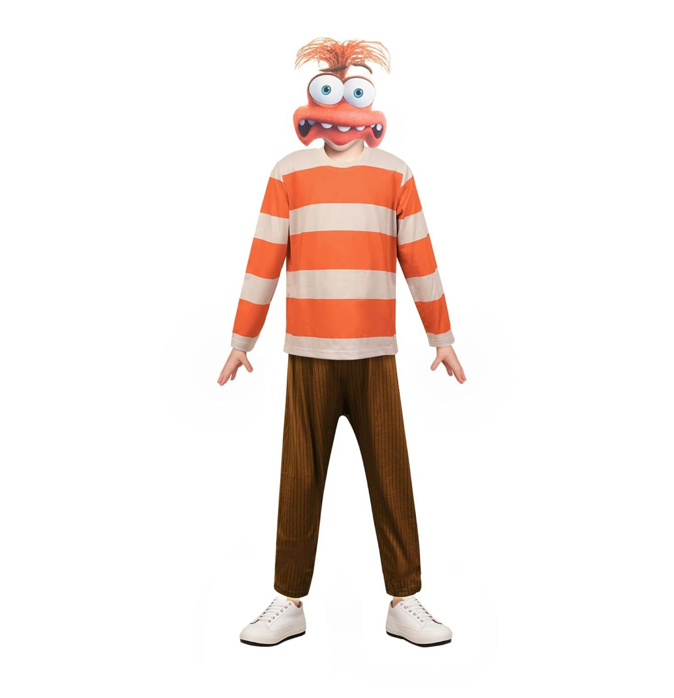 Disfraz de ansiedad para niños y niñas con máscara y pantalones, conjunto de disfraz de película, 5-6 años